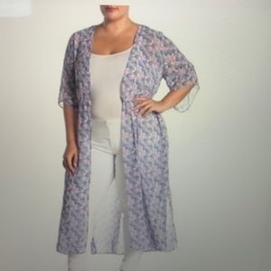 NWT. Vince camuto floral chiffon long duster